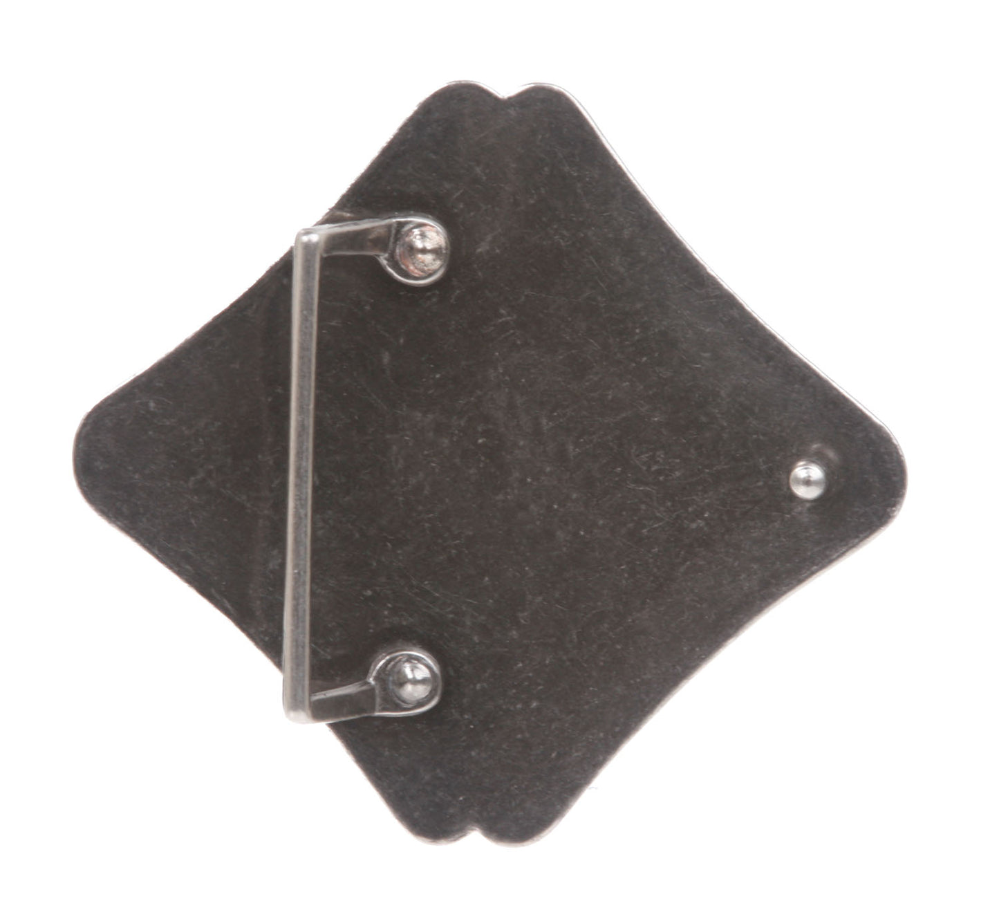 Antic Silver Square Black Stone Belt buckle