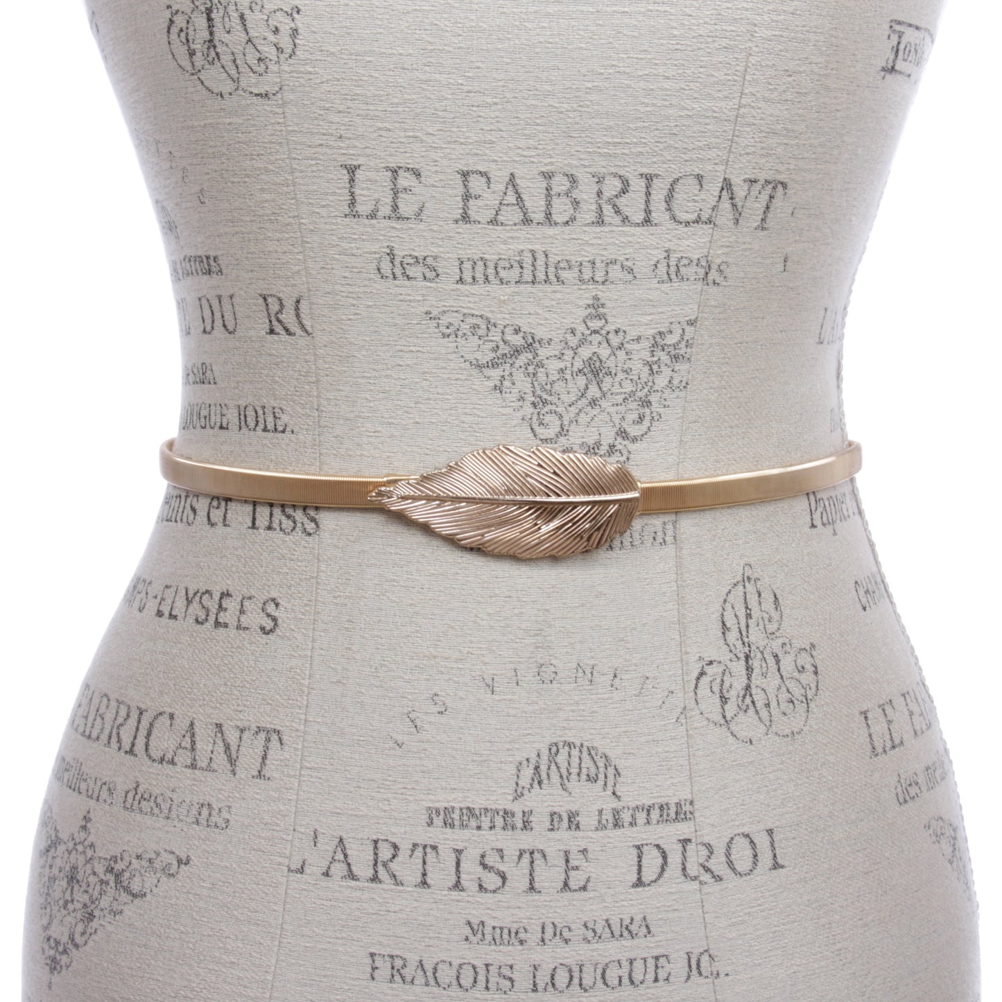 Women's Gold Metal Skinny Luxury Elastic Waistband Belt