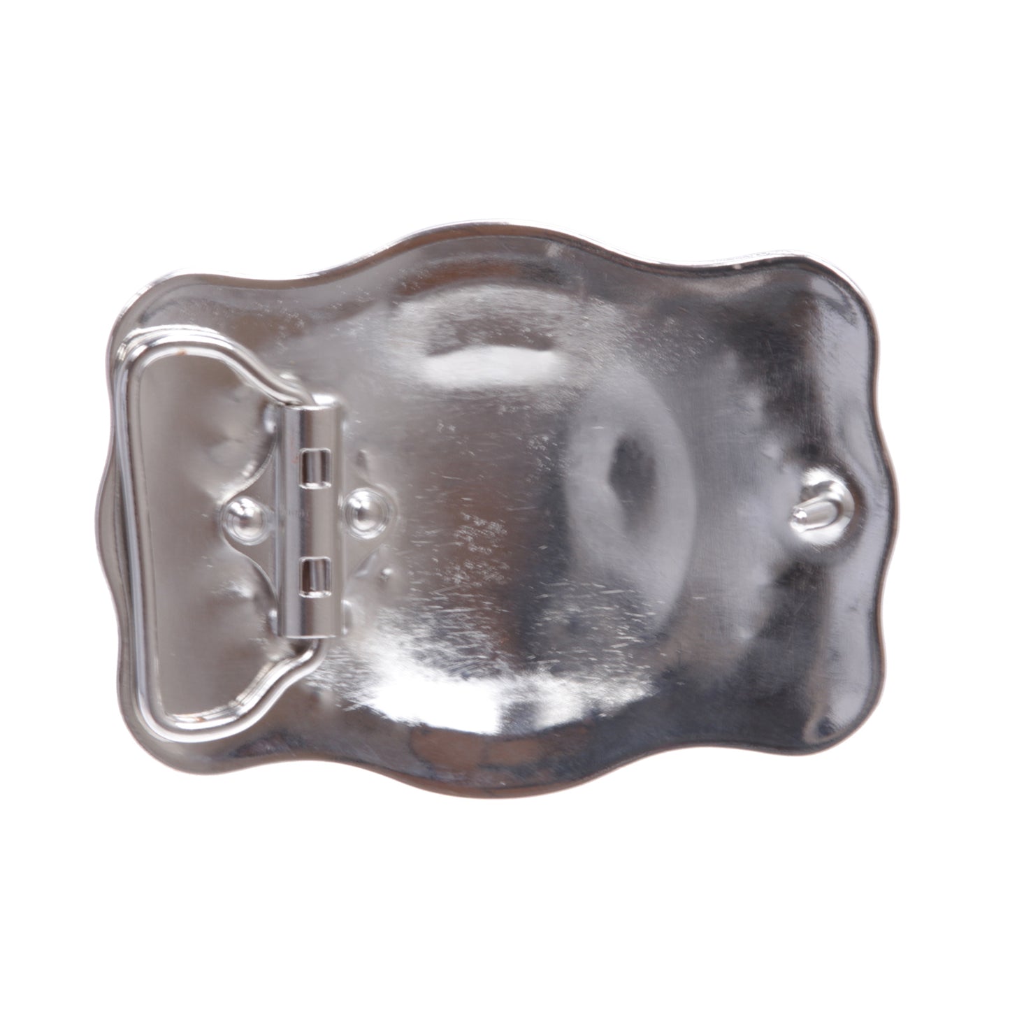Rectangular Skull with flame Cross Buckle
