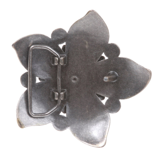 Nickel Free Double Layer Rhinestone Floral Belt Buckle
