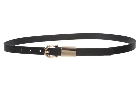 Women's 3/4" (19mm) Skinny Solid Leather Dress Belt