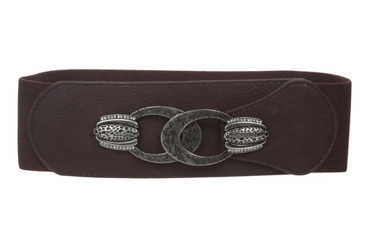 3" Wide High Waist Fashion Elastic Stretch Belt Size: One