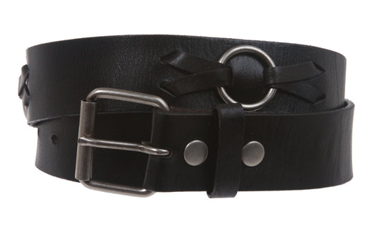 1 1/2" Snap On Oil-tanned Solid Leather Belt