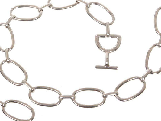 Oval Metal Chain Belt