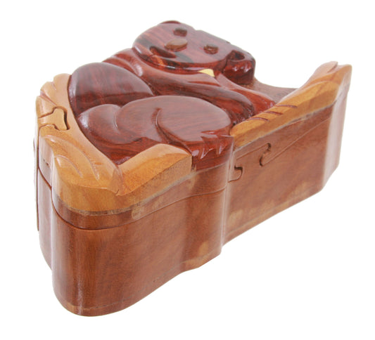 Handcrafted Wooden Koala Shape Secret Jewelry Puzzle Box - Koala