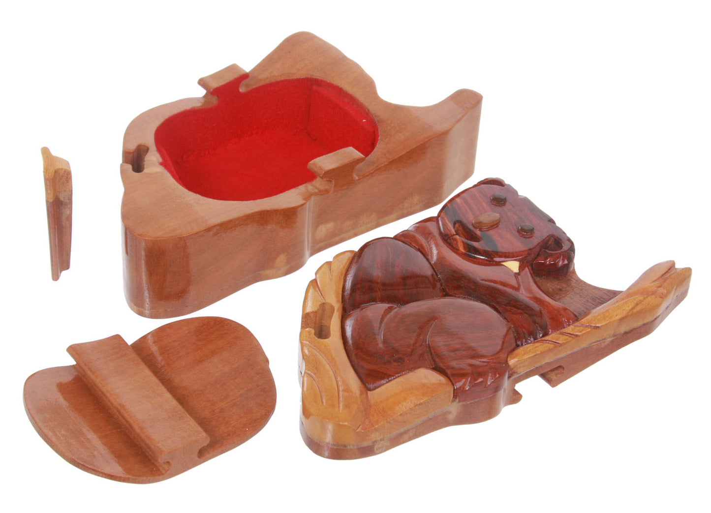 Handcrafted Wooden Koala Shape Secret Jewelry Puzzle Box - Koala