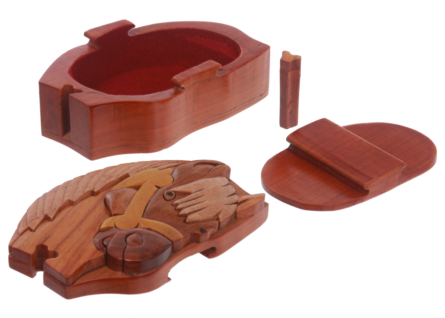 Handcrafted Wooden Horse Shape Secret Jewelry Puzzle Box -Horse