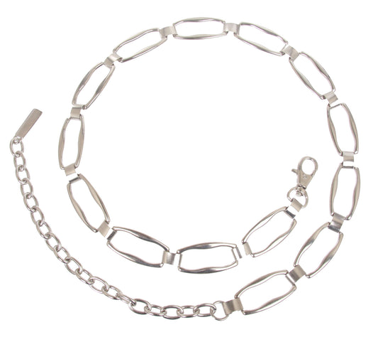 Women's Metal Oval Chain Belt