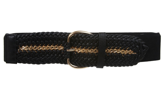 2 3/4" Ladies High Waist Braided Fashion Stretch Belt Size: One