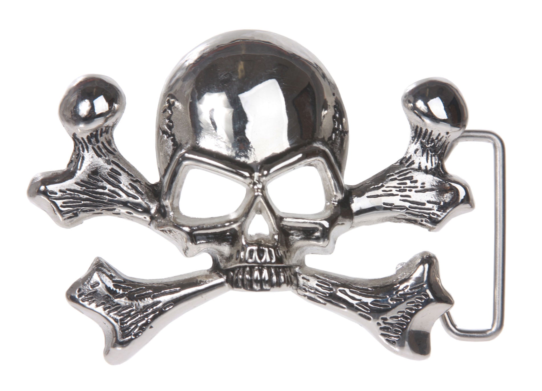 Fibbia Cintura Western Urban Backwoods - Teschio Pirata Con V - Metallo 90x70mm - Adatta Per Cinture Fino A 4cm