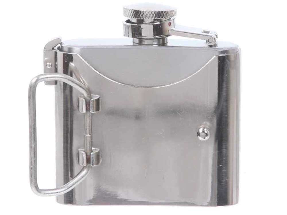 Rhinestone Marijuana Flask Belt Buckle