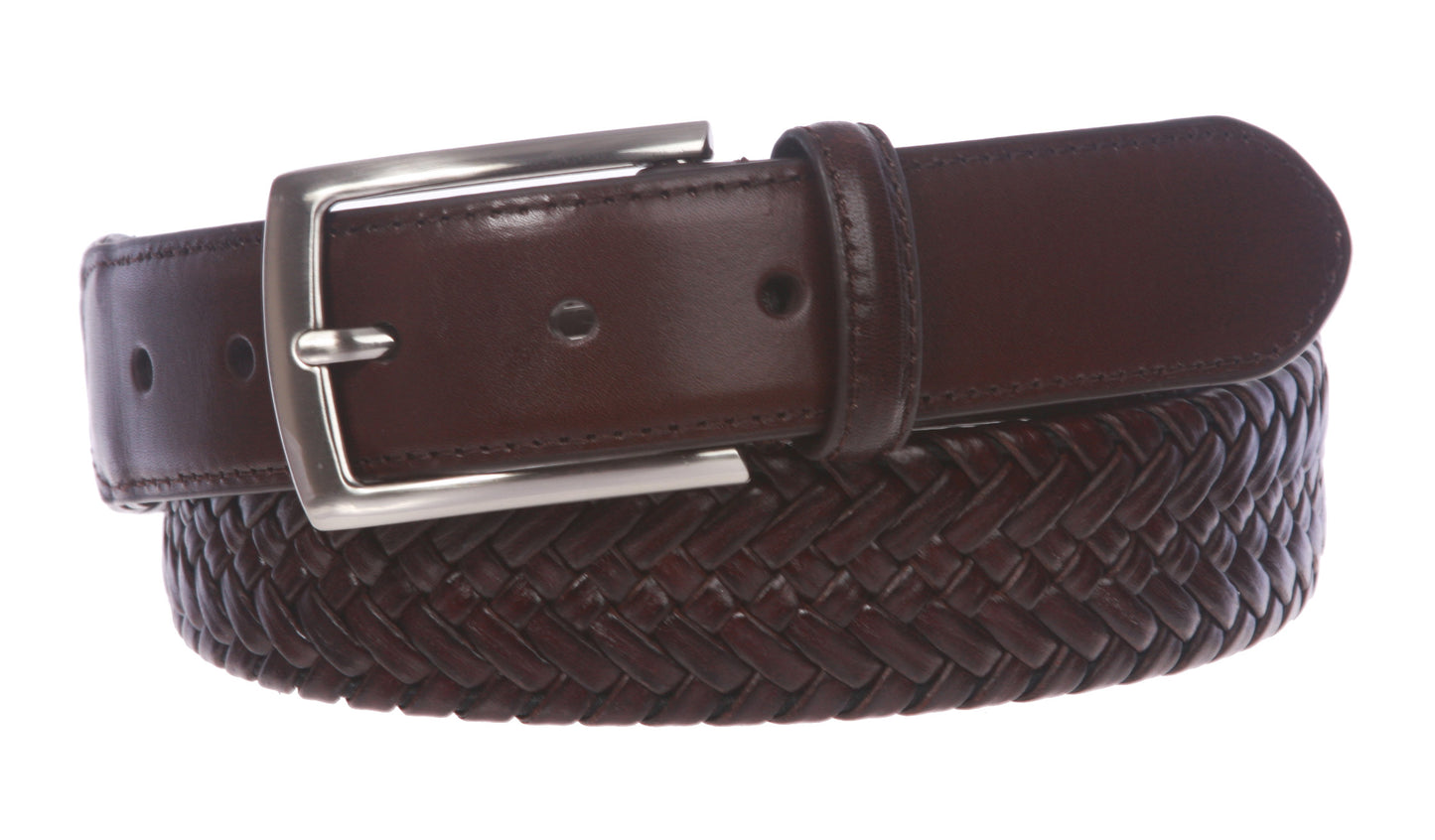 Men's Comfort Stretch Braided Leather Belt