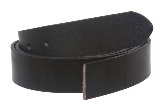 1 1/4 Inch (33mm) Cut-to-Fit Top Grain Cowhide Plain Straight Leather Belt Strap