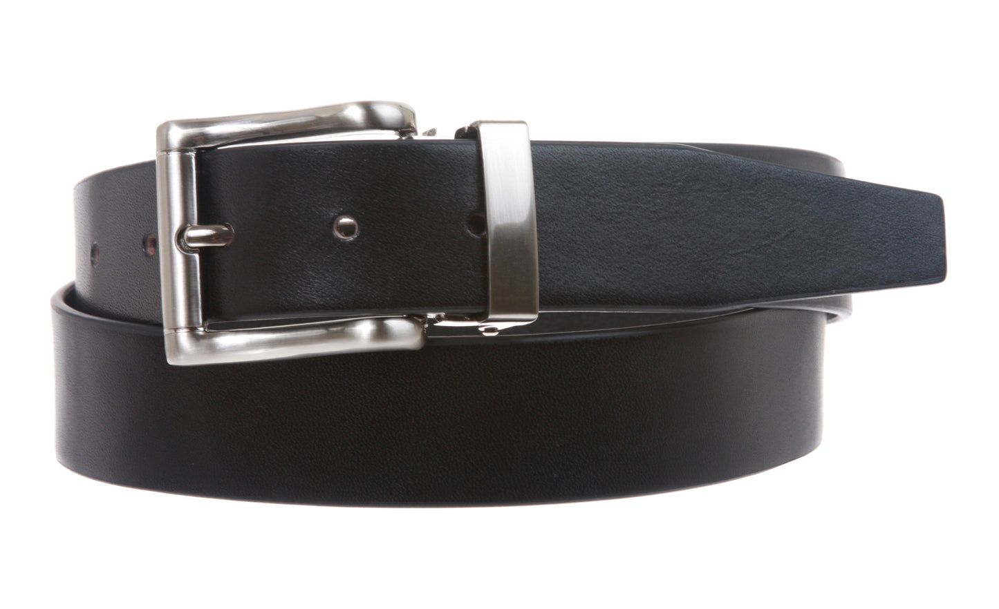 Men's 1 1/4 Inch (34 mm) Top Grain Cowhide Plain Leather Belt with Clamp Buckle