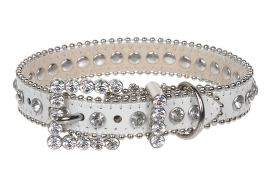 3/4" (20 mm) Metallic Rhinestone Dog Collar