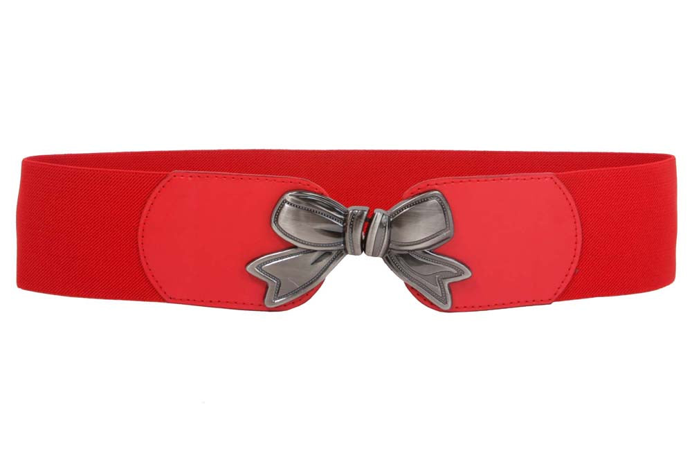 3" Wide High Waist Bow Tie Fashion Stretch Belt