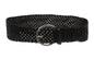 Women's 3 1/4" Wide Tapered Braided Woven High Waist Leather Belt