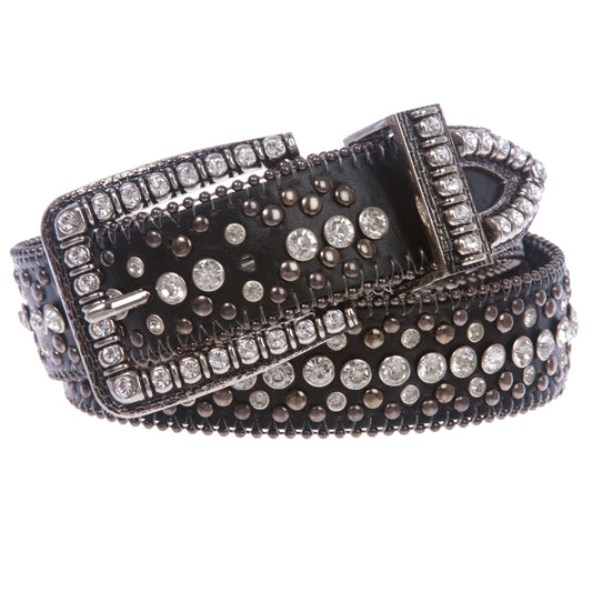 Cowgirl Western Rhinestone Studs Rectangular Bling Belt