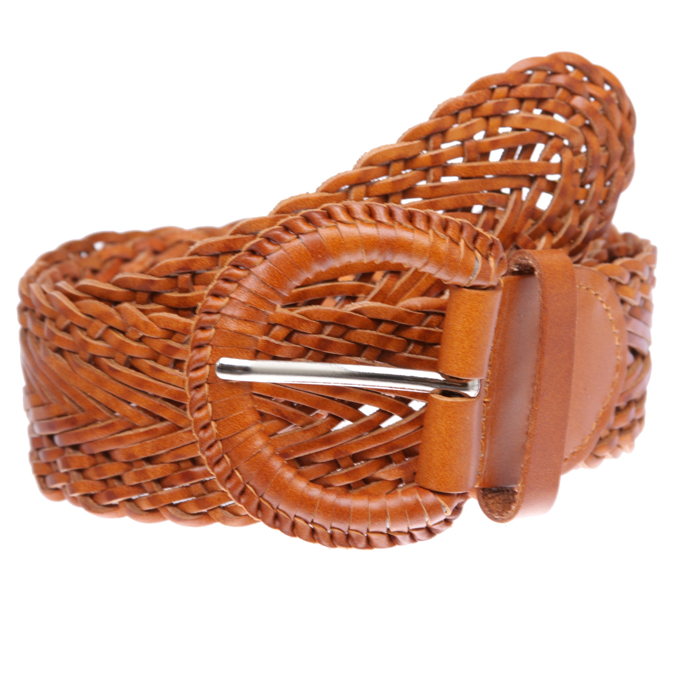 Braided 2-Inch Wide Leather Waist Belt for Dresses Corsets Woven Women main image 4