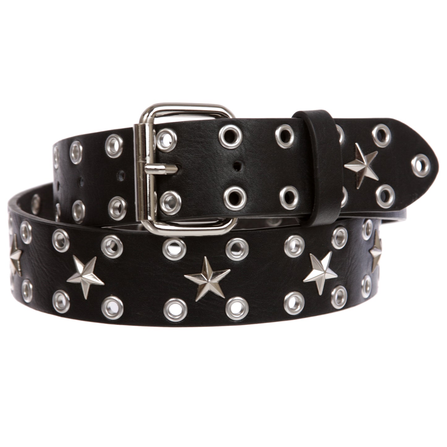 Silver Star Grommets Studded Leather Jean Belt