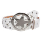 Texas Star Cowhide Leather Studded Belt, Removable Buckle
