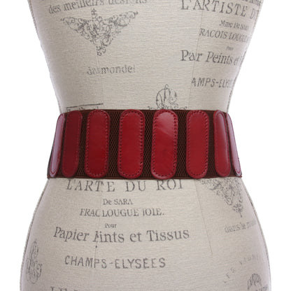 3" Inch High Waist  Stretch With Perforated Flower Designed Belt