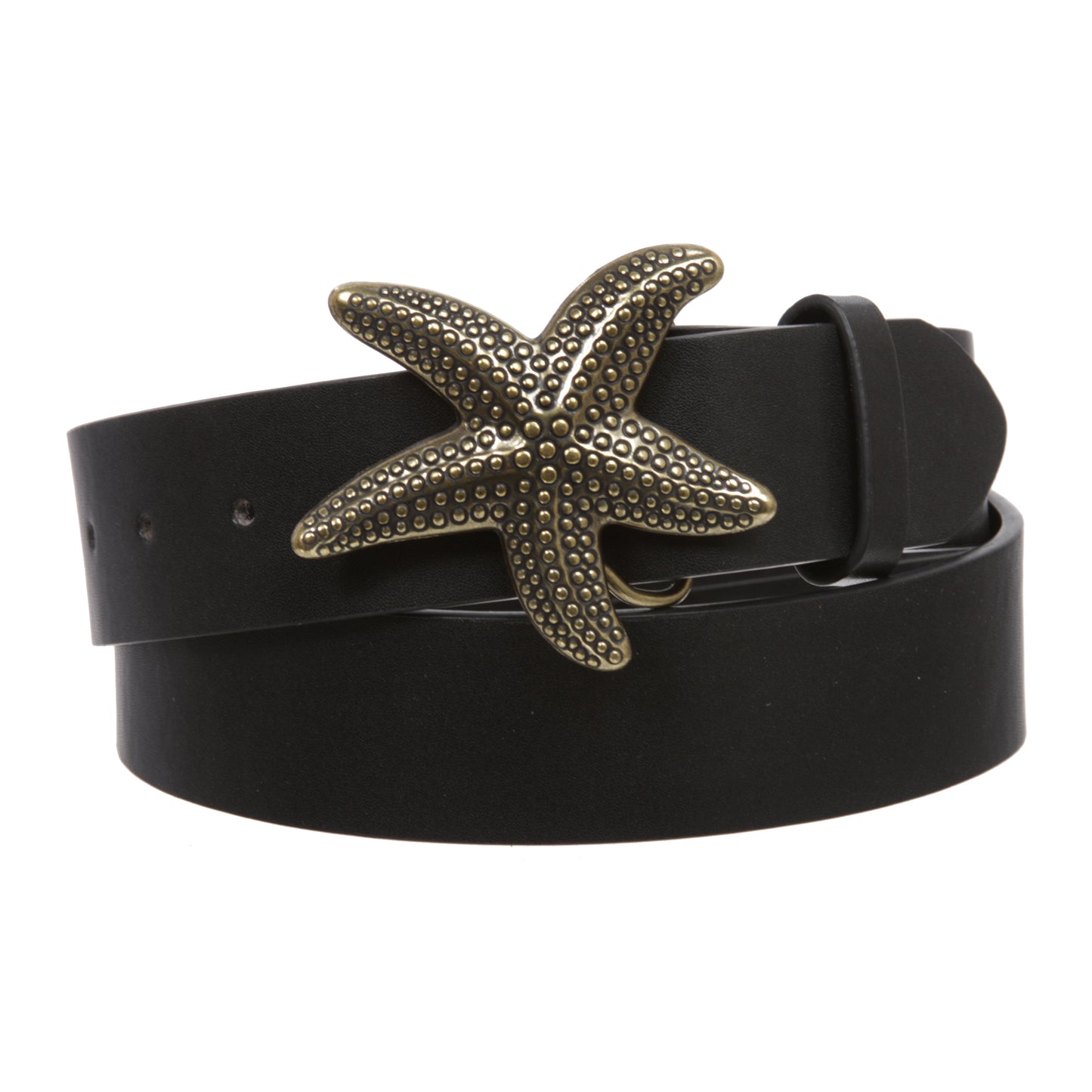Unisex Starfish Buckle Snap-On Belt – 1.5" Wide, 19-Color Options