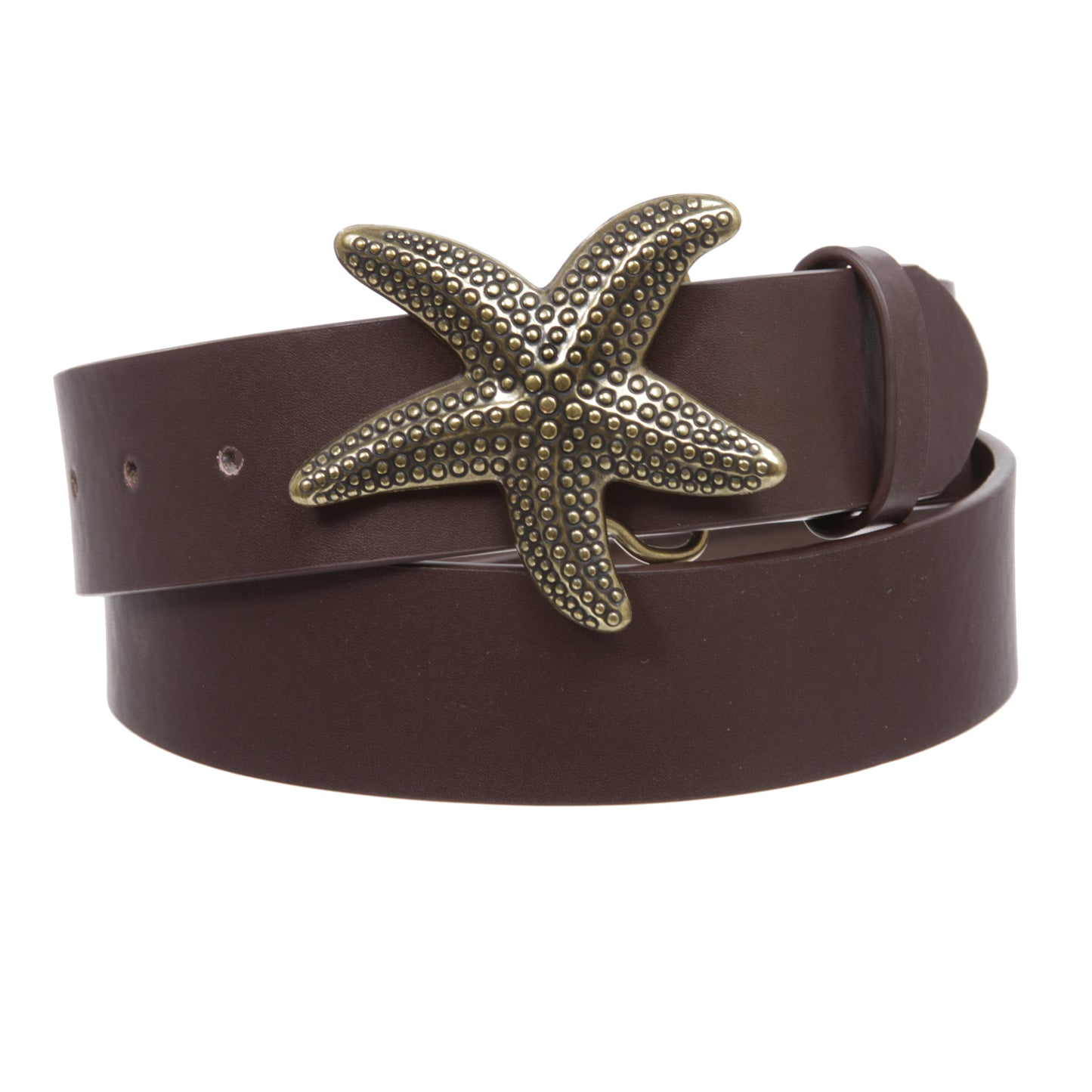 Unisex Starfish Buckle Snap-On Belt – 1.5" Wide, 19-Color Options