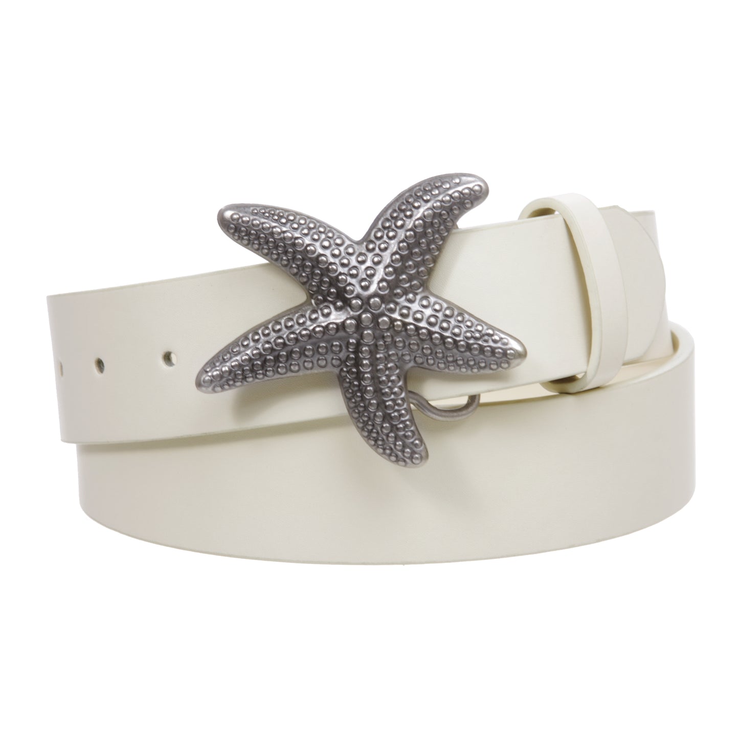Unisex Starfish Buckle Snap-On Belt – 1.5" Wide, 19-Color Options