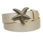 Unisex Starfish Buckle Snap-On Belt – 1.5" Wide, 19-Color Options