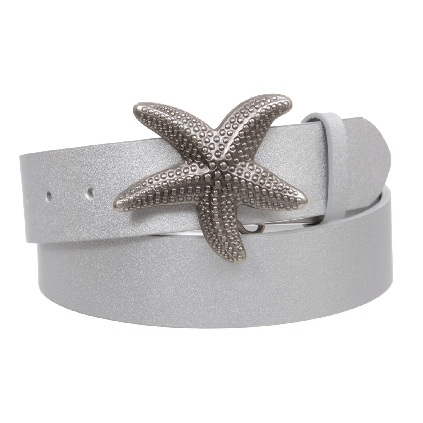 Unisex Starfish Buckle Snap-On Belt – 1.5" Wide, 19-Color Options