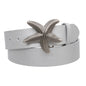 Unisex Starfish Buckle Snap-On Belt – 1.5" Wide, 19-Color Options