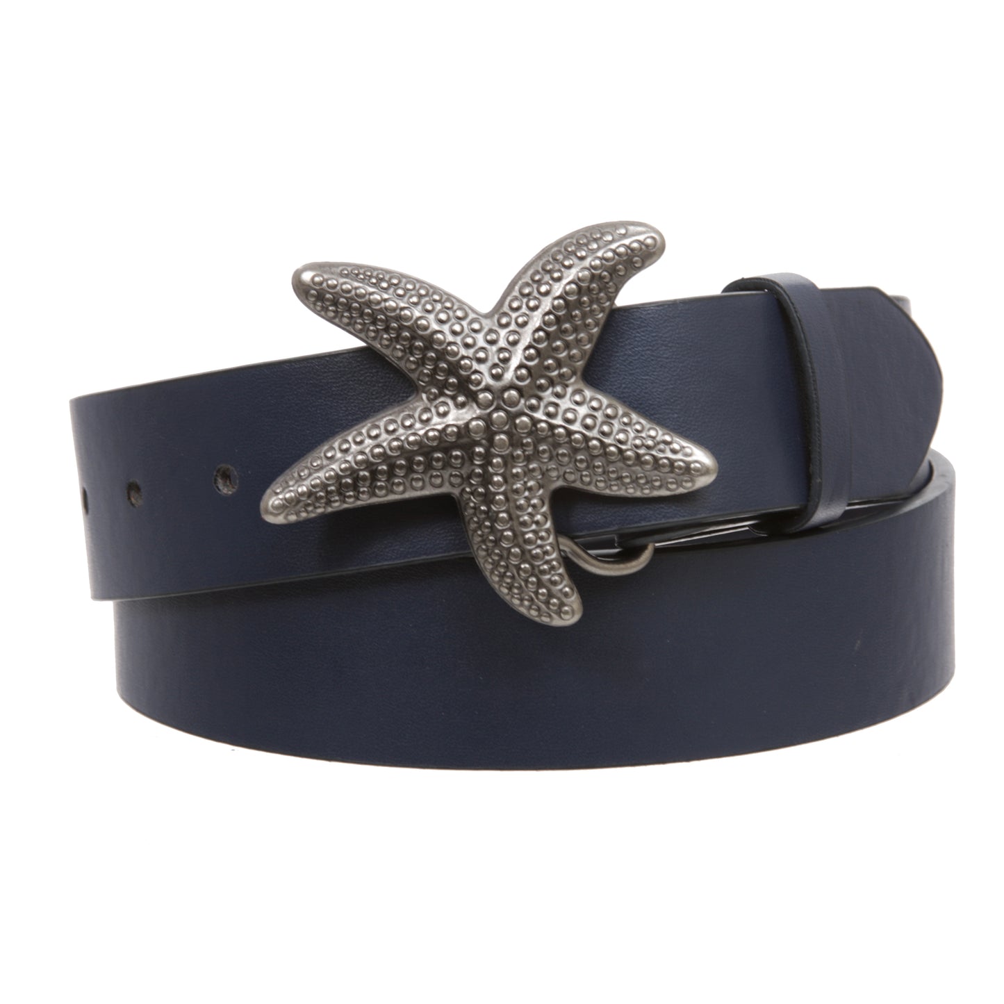 Unisex Starfish Buckle Snap-On Belt – 1.5" Wide, 19-Color Options
