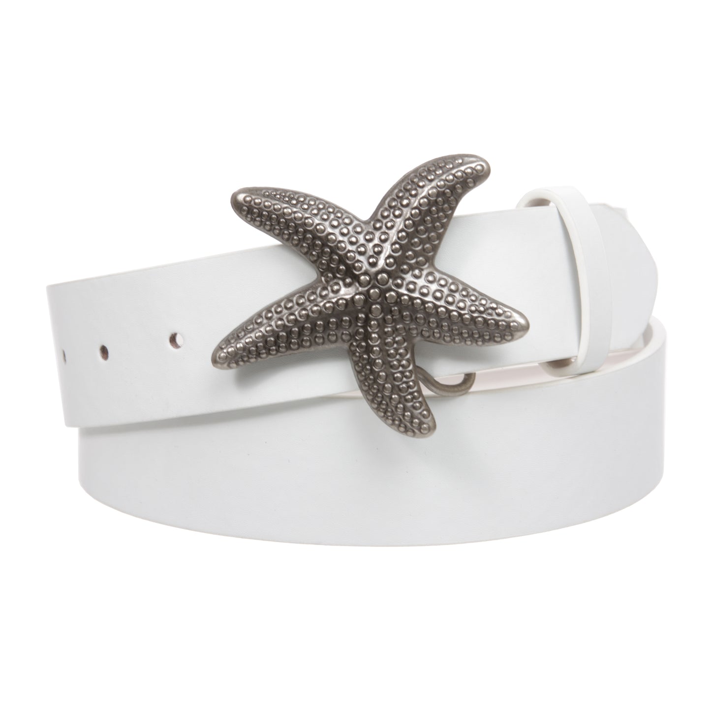 Unisex Starfish Buckle Snap-On Belt – 1.5" Wide, 19-Color Options