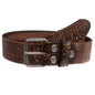 Croco Embossed Distressed 100% Leather Casual Belt for Men and Women