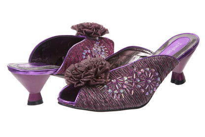 JOHN FASHION Silken Embroidery Beads Floral Sandal