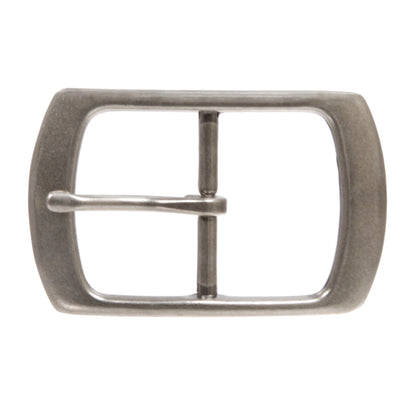1 5/8" Center Bar Oval Belt Buckle – Zinc Alloy Single Prong Buckle for Leather Belts (40mm Strap Width)