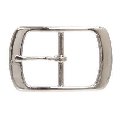 1 5/8" Center Bar Oval Belt Buckle – Zinc Alloy Single Prong Buckle for Leather Belts (40mm Strap Width)
