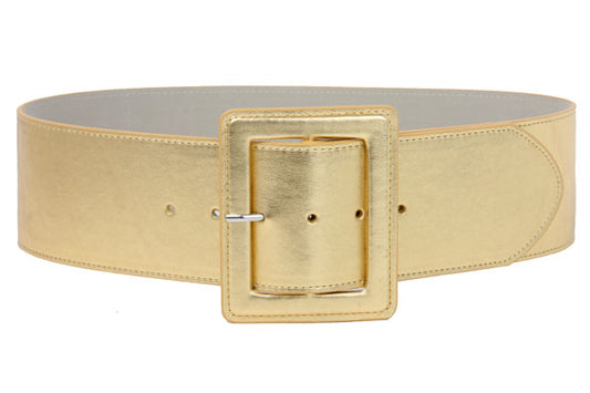 Ladies Wide High Waist Fashion Leather Belt