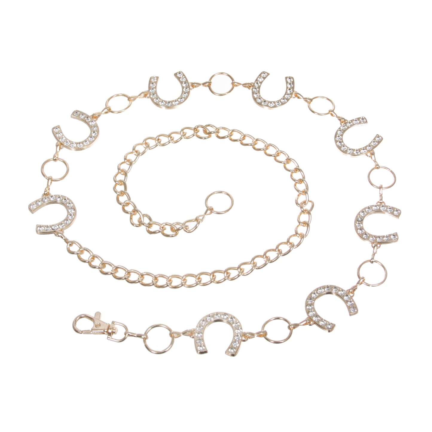 Crystal Horseshoe Chain Belt or Women - Adjustable Fashion Waist Chain