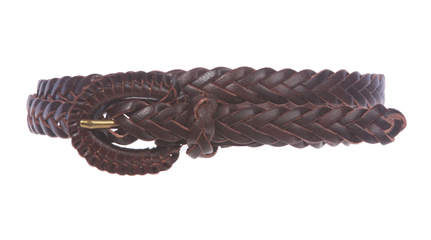 Women's 1/2" Skinny Braided Leather Belt