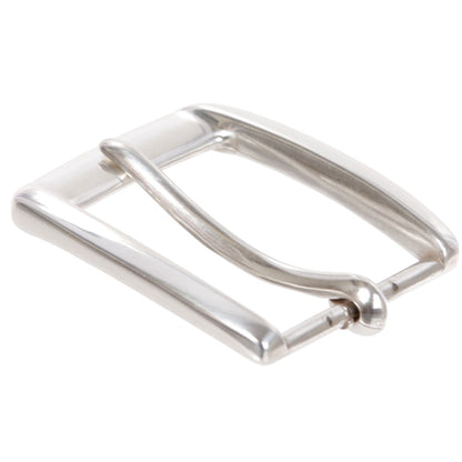 1 5/8" (40 mm) Silver Tone Rectangular Single Prong Belt Buckle