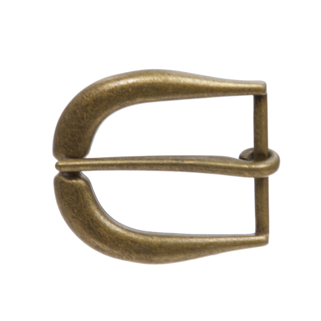 Single Prong Vintage Crescent Belt Buckle 1.5" Fit - Antique Silver/Brass