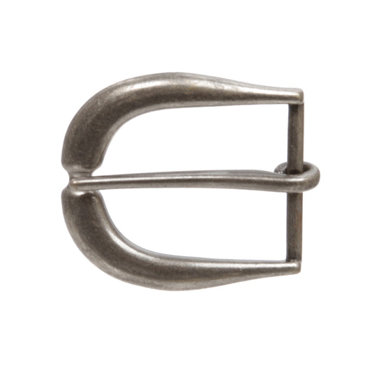 Single Prong Vintage Crescent Belt Buckle 1.5" Fit - Antique Silver/Brass