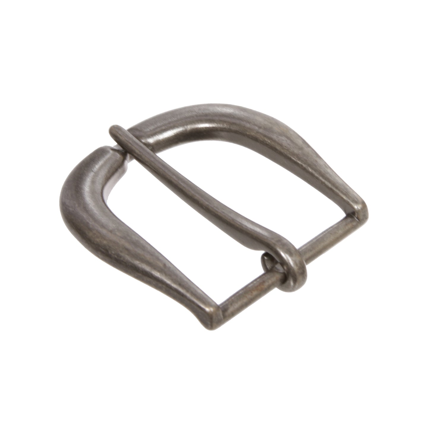 Single Prong Vintage Crescent Belt Buckle 1.5" Fit - Antique Silver/Brass