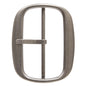 3" Center Bar Single Prong Oval Belt Buckle, Zinc Alloy Antique Silver Finish, Fits Up to 3 Inch Wide Straps