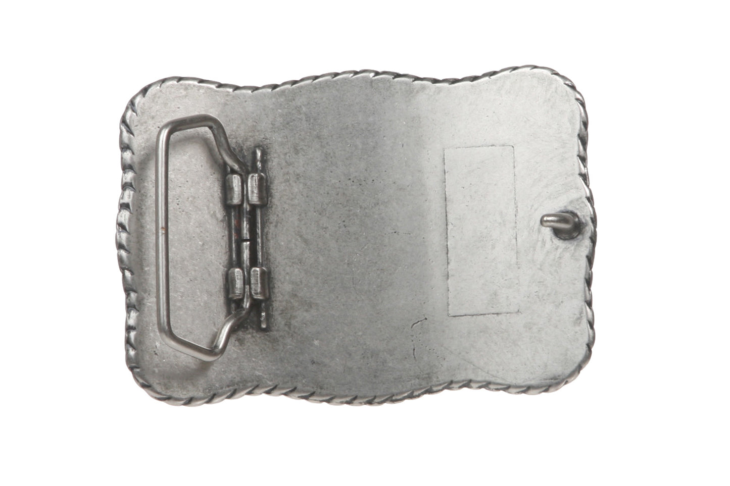 Western Rectangular Floral Antique Belt Buckle