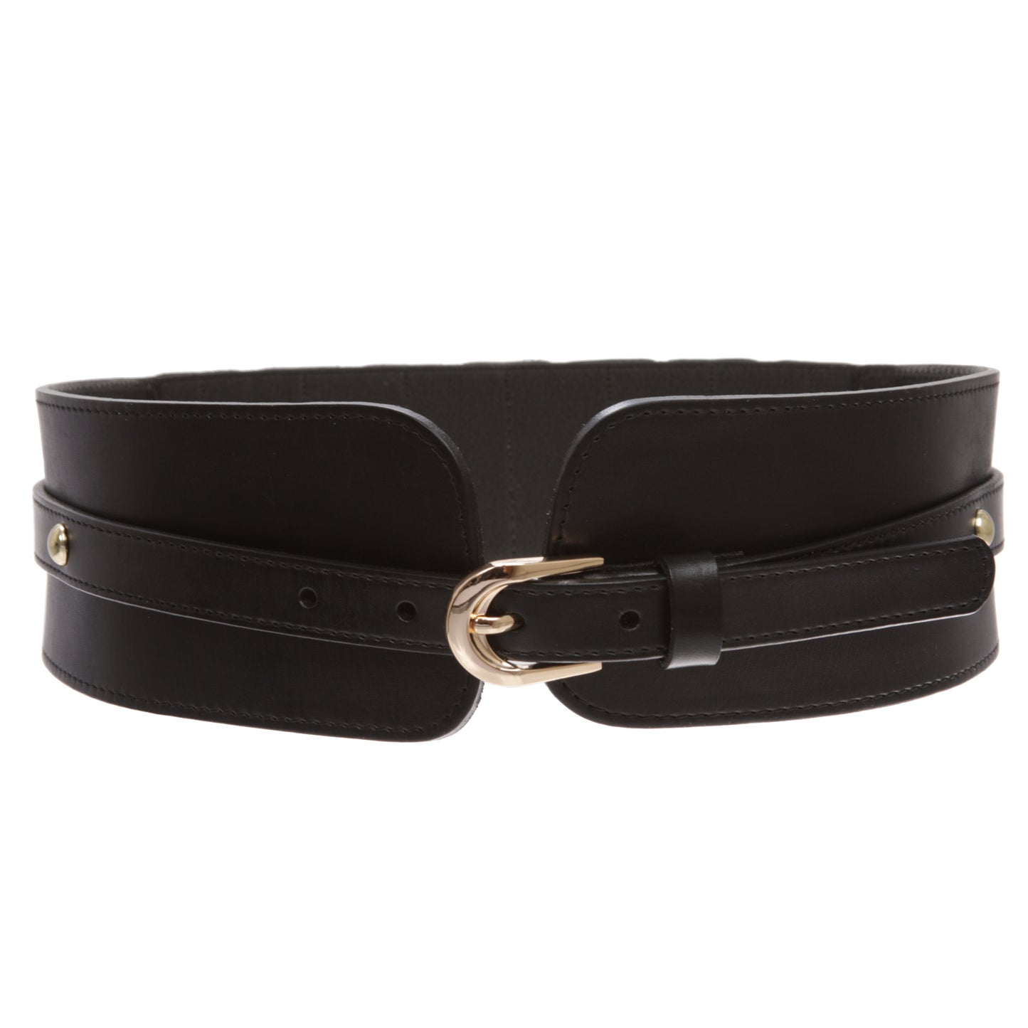 Women's High Waist Elastic Linked Cowhide Stretch Tapered Comfort Leather Belt