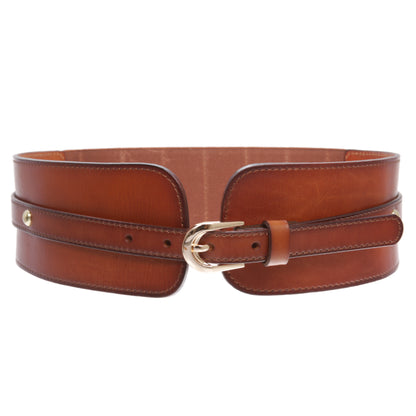 Women's High Waist Elastic Linked Cowhide Stretch Tapered Comfort Leather Belt