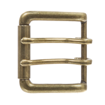 Double Prong Roller Belt Buckle – Zinc Alloy Nickel-Free Fits 1 5/8" Straps